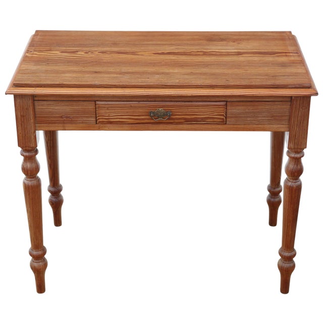 Antique Pitch Pine Desk or Side Table, 19th Century For Sale - Image 3 of 9