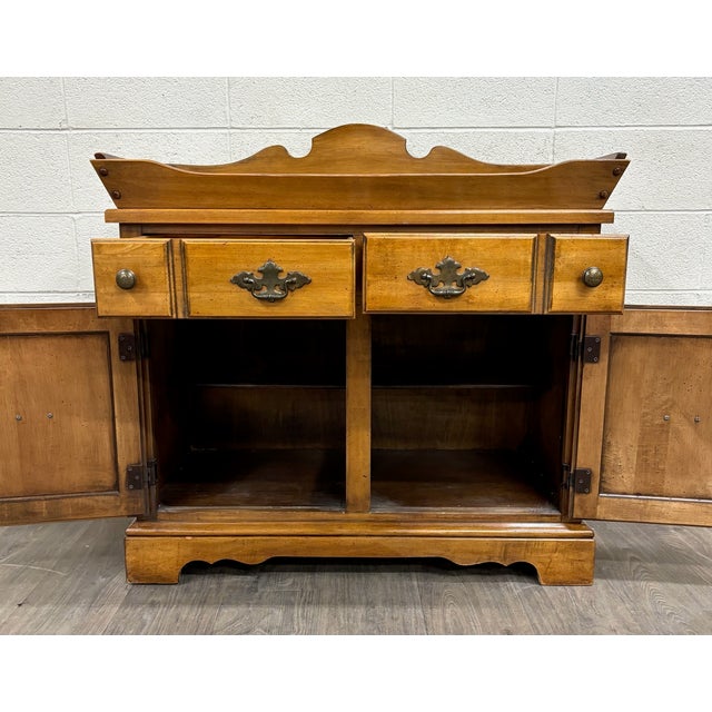 Brown Vintage Garrison Furniture Company Early American Colonial Revival Dry Sink For Sale - Image 8 of 17