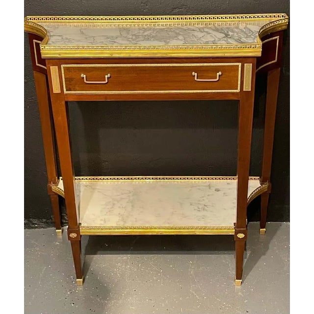 Metal Russian Neoclassical Console Tables, Sofa Tables or Bedside Stands - a Pair For Sale - Image 7 of 12