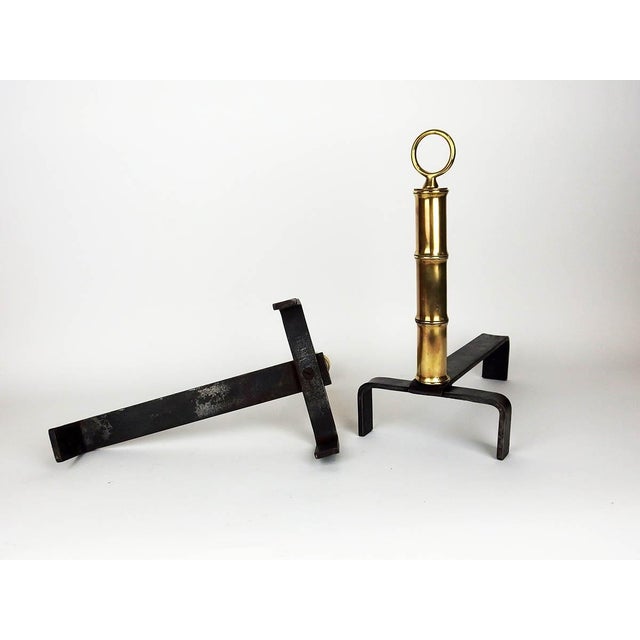 Black Andirons by Jacques Adnet, 1950s, Set of 2 For Sale - Image 8 of 11