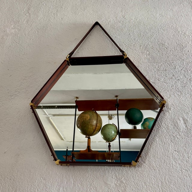Large Hexagonal Mirror, 1950s For Sale - Image 6 of 7