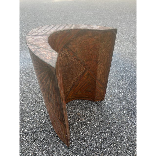 Paul Evans Studio for Directional welded and patinated steel dining table base. This base has stunning patchwork and...