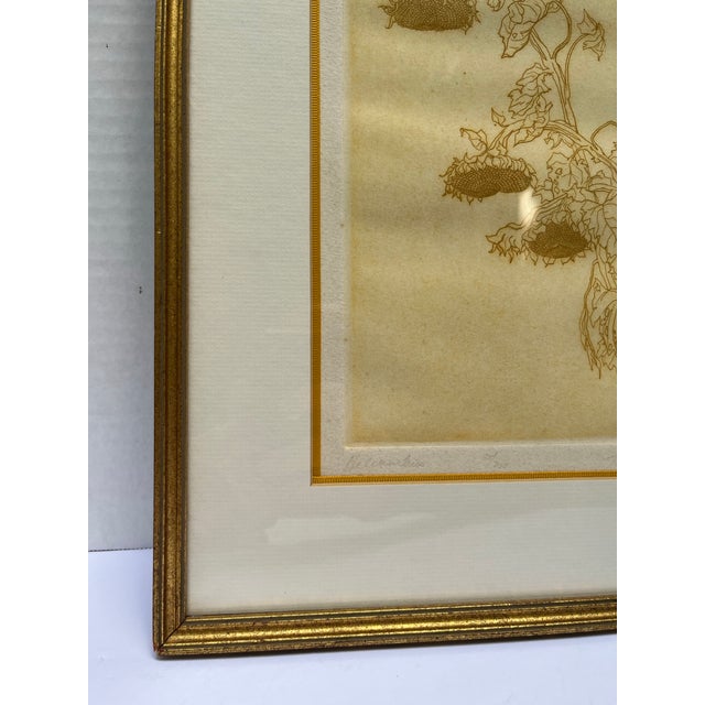Mid 20th Century Framed Sunflowers Print For Sale - Image 5 of 9