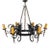 Large Wrought Iron Ceiling Light with Dragons, 1890s For Sale