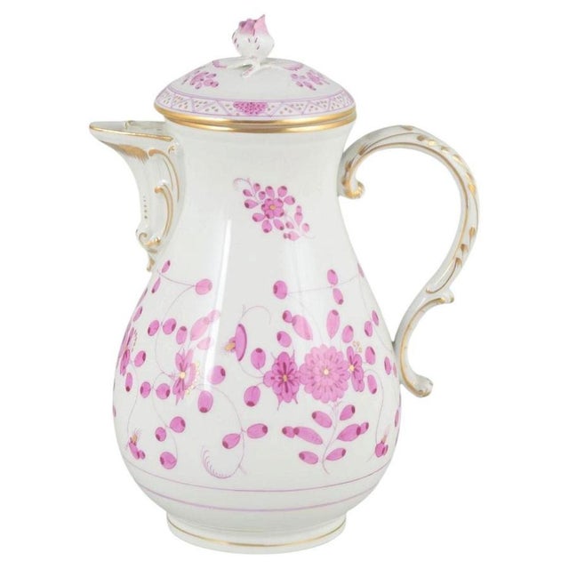 Porcelain Coffee Pot with Lid from Meissen For Sale - Image 6 of 6