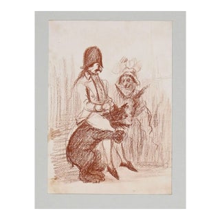 Satirical Scene - Lithograph - 1880s For Sale