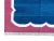 Not Yet Made - Made To Order Handmade Cotton Vegetable Dyed Scalloped Rug Indigo Blue With Raspberry Pink Border - 5'x7' For Sale - Image 10 of 11