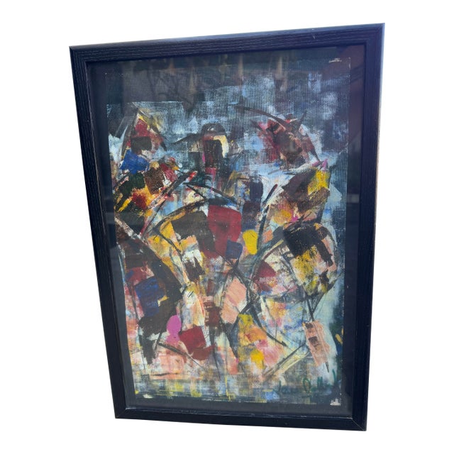 Mid 20th Century Leon Pierre Collard Oil on Canvas Painting For Sale