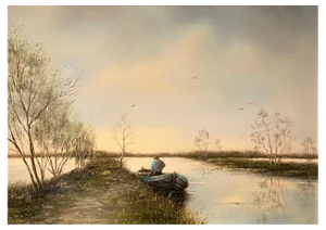 Hendrik Breedveld, The Fisherman's Boat, Oil on Wood
