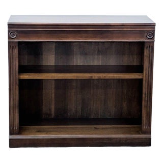 Ethan Allen Crawford Classic Wooden Bookshelf With Shelf Detailing For Sale