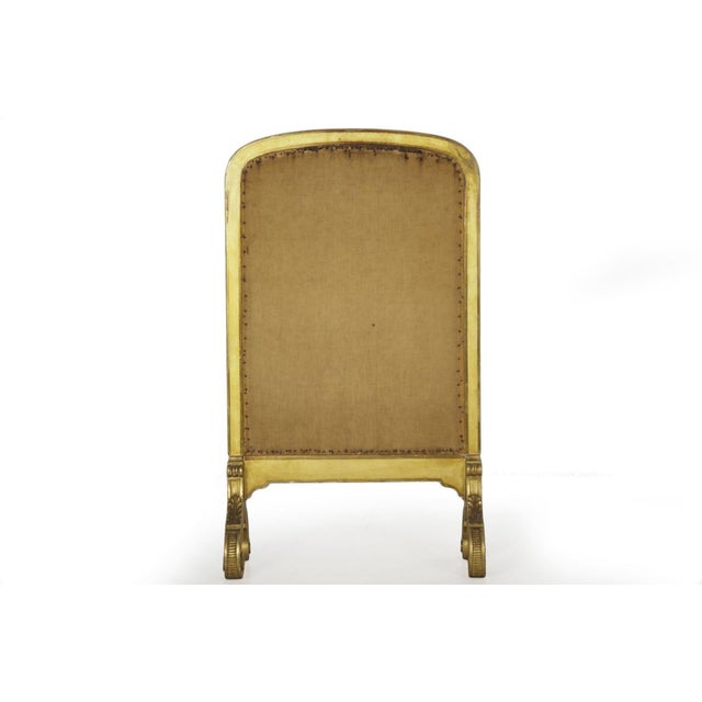 Early 20th Century French Louis XVI Style Carved Giltwood Fire Screen C. 1900 For Sale - Image 5 of 17