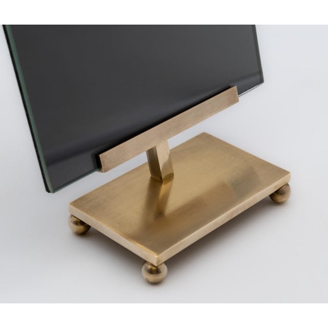 Mid-Century Modern English Brass Photo Frame on Angled Stand, 1970s For Sale - Image 3 of 10