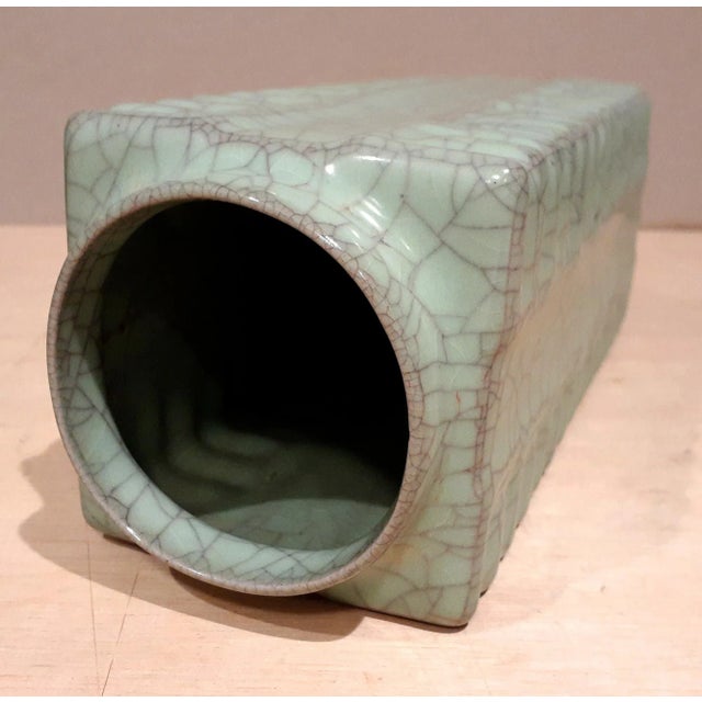 Early 20th Century Chinese Porcelain Guan Yao Cong Vase For Sale In Portland, OR - Image 6 of 9