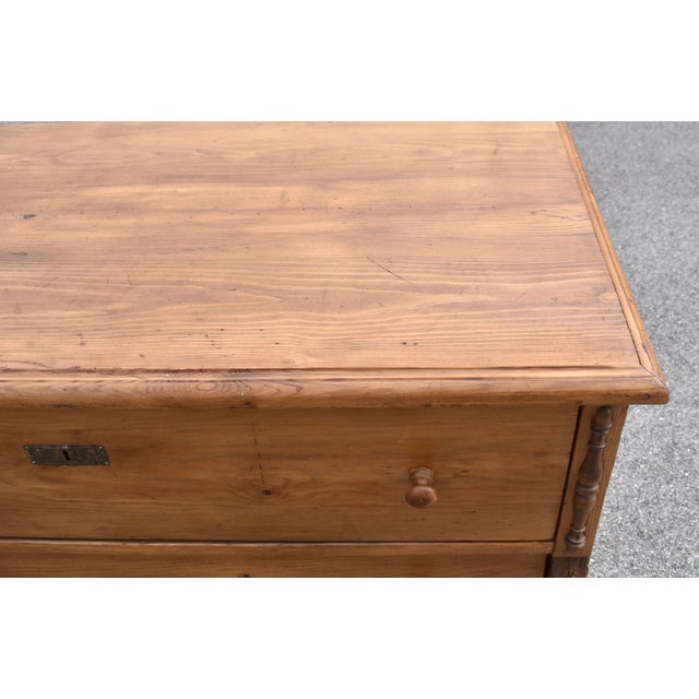 Pine Chest of Three Drawers, Hungary. For Sale - Image 10 of 15