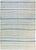 Modern Moroccan Style Handmade Stripe Pattern Ivory and Blue Wool Rug For Sale - Image 10 of 10