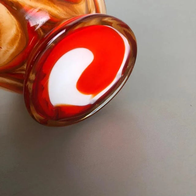 Large Vintage Italian Pop Art Multicolor Opaline Vase, 1970s For Sale - Image 17 of 18