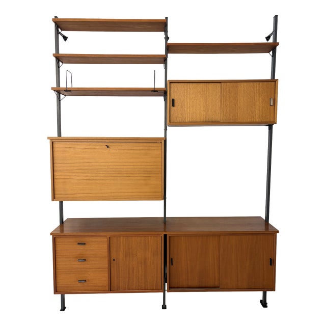 Mid-Century Teak Shelving System by Olof Pira for Pira Sweden, 1960s, Set of 10 For Sale
