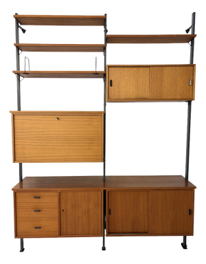 Mid-Century Teak Shelving System by Olof Pira for Pira Sweden, 1960s, Set of 10