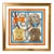 Hermes Jour De Casting Detail Framed Vintage Silk Scarf 24" For Sale