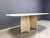 Vintage Italian Travertine and Brass Dining Table, 1970s For Sale - Image 6 of 14
