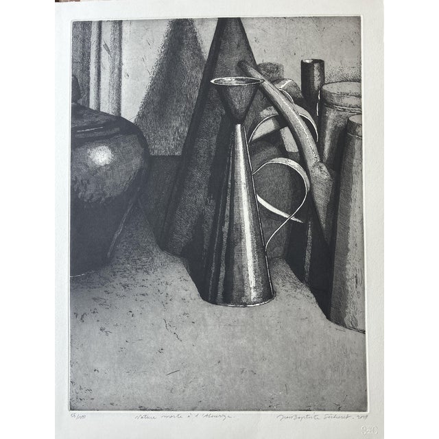 Jean-Baptiste Secheret, Still Life at the Alcurza, 2019, Etching For Sale