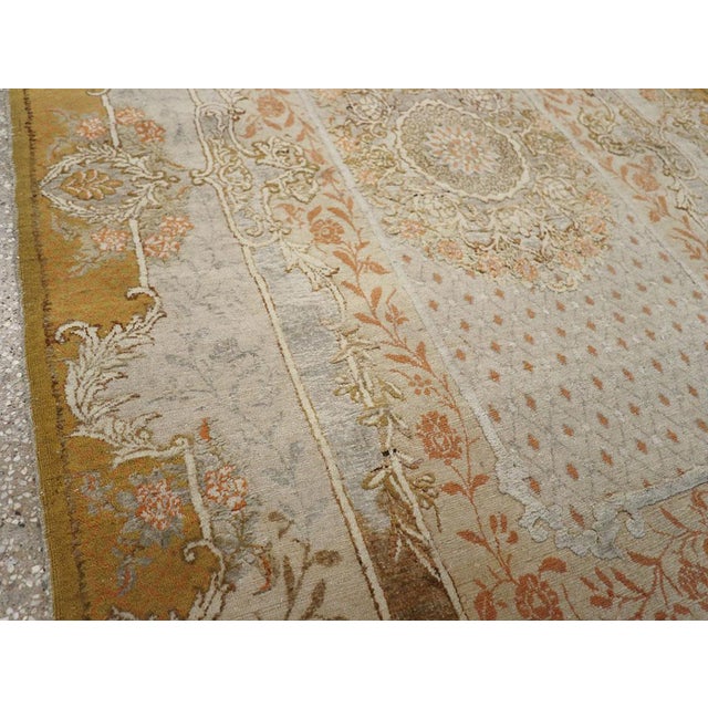 1920s Galerie Shabab Collection Early 20th Century Turkish Souf Hereke Rug For Sale - Image 5 of 10