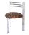 A Fabulous Set of 4, 1980's Post Modern, Three legged Chrome Milan Chairs. with Original Fabric. From Milan, Italy. In...
