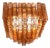 Italian Amber-Rosè Squared Murano Glass Squared Flush Mount by Simoeng for Simoeng For Sale