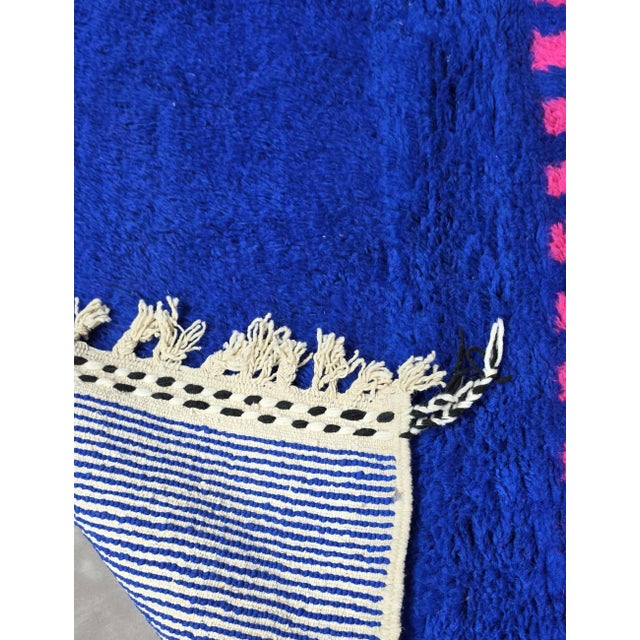 Small Vibrant Moroccan Wool Rug - 4.9 X 4.2 Ft For Sale - Image 4 of 6