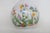 White Ceramic Rounded Tapered Bud Vase With Colorful Floral Garden Motif #5116b For Sale - Image 10 of 12