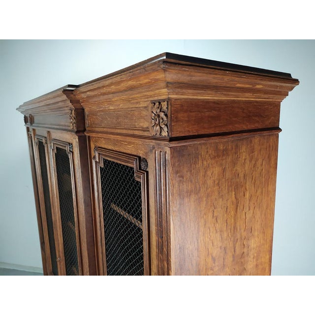 Louis XVI Bookcase in Oak, 1890s For Sale - Image 12 of 18