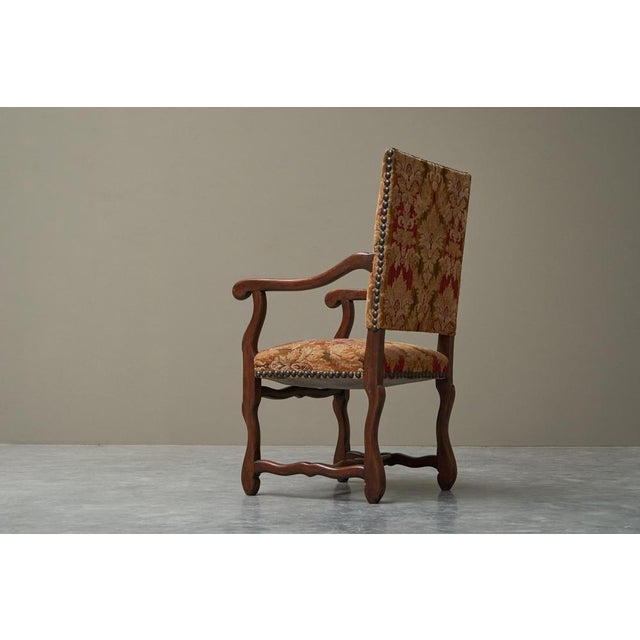 Antique Os De Mouton Chair in Wood and Tapisserie, 1890s For Sale - Image 12 of 13