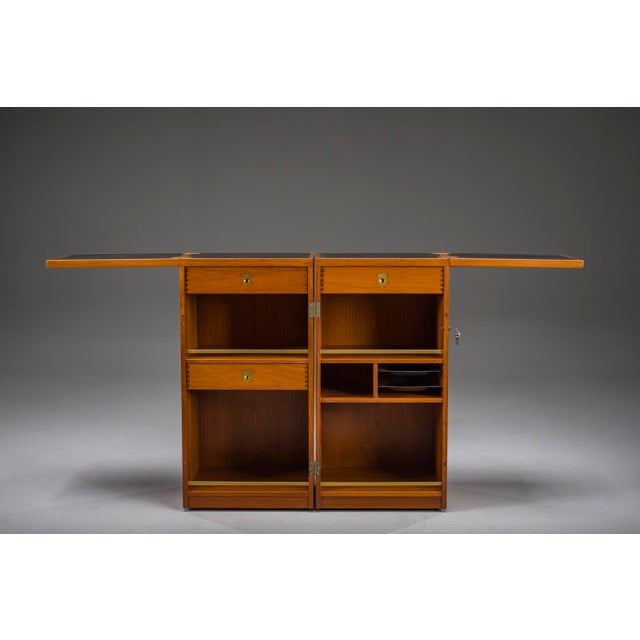 Dyrlund Vintage Teak Bar Cabinet by Reno Wahl Iversen for Dyrlund, Denmark, 1960s For Sale - Image 4 of 18