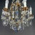 Chandelier in Golden Iron and Light Blue Crystals, 1950s For Sale - Image 12 of 14