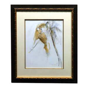 Jurgen Gorg "Fennech" Original Pencil Watercolor With Custom Framed Hand Signed