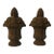 Antique 19th Century American Empire Solid Cast Iron Urn Form Gate Fence Finials - A Pair For Sale