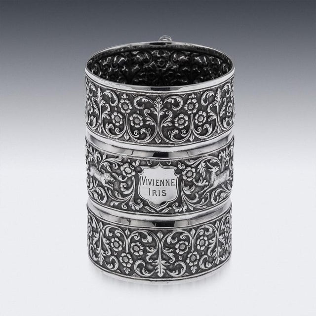 Antique Indian Kutch Silver Mug, 1890 For Sale - Image 6 of 18