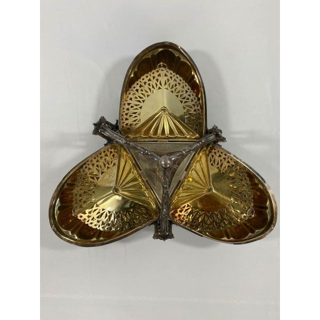 Metal Silver Plate Sheffield Triple Bun Warmer For Sale - Image 7 of 11