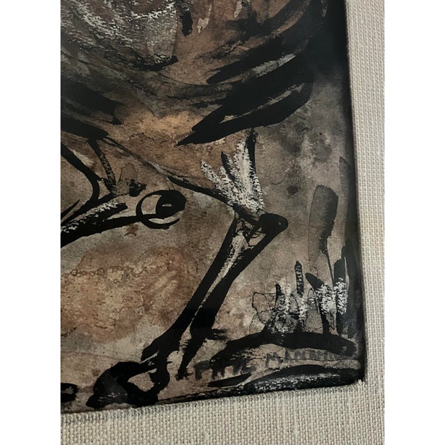 1950s Large Mid-Century Calligraphic Horse Study – Signed & Attributed For Sale - Image 6 of 8