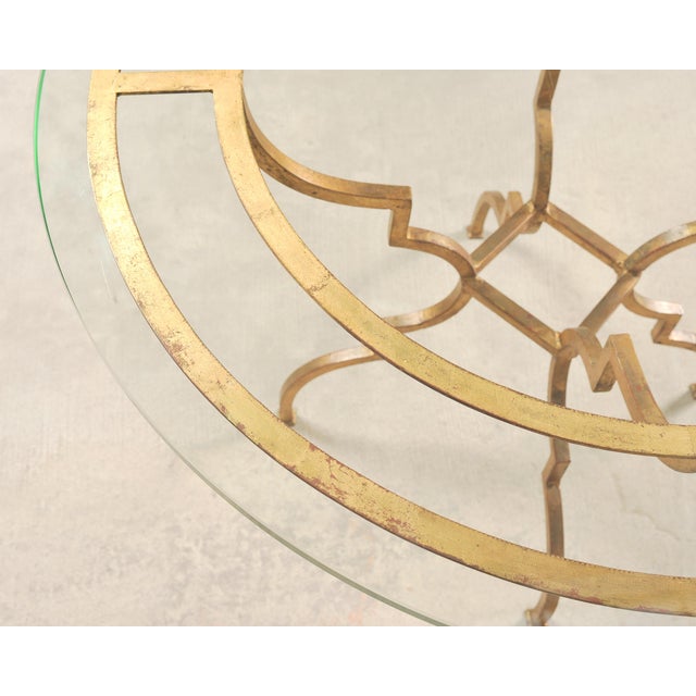 French Gilded Iron Hollywood Regency Breakfast or Center Table For Sale - Image 12 of 18