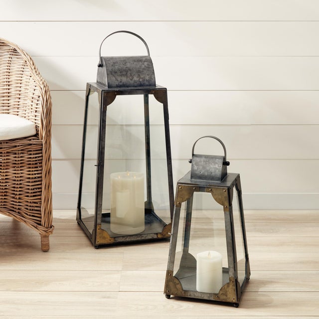 Silver Madera Outdoor Lantern Small For Sale - Image 8 of 8