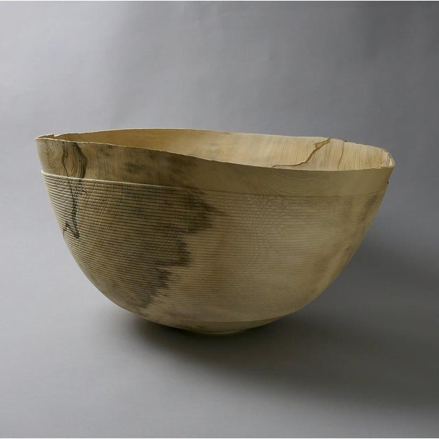 Wood Rope Bowl in Hackberry Wood by Yann Marot For Sale - Image 7 of 12