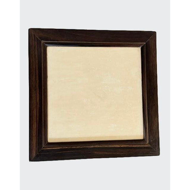 Contemporary Wood and Cream Lacquer Side Table For Sale - Image 3 of 5