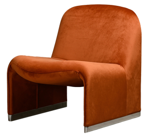 Vintage Italian Alky Lounge Chair in Autumn Velvet by Giancarlo Piretti for Anonima Castelli, 1970s