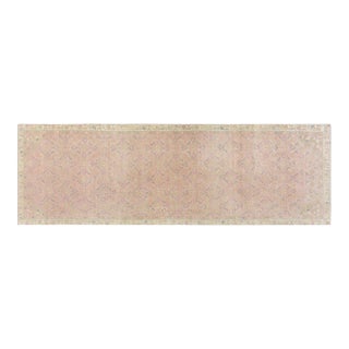 Vintage Turkish Hand Knotted Wool Rug, 3'x9'8'' For Sale