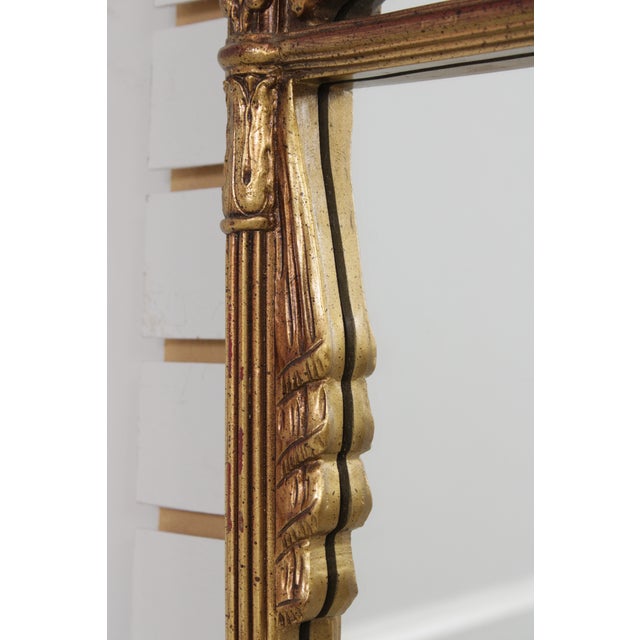 Gold Finish Arched Frame Decorator Mirror For Sale - Image 10 of 17