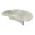 Organic Kidney Shape Faux Marble Finish Coffee Table For Sale