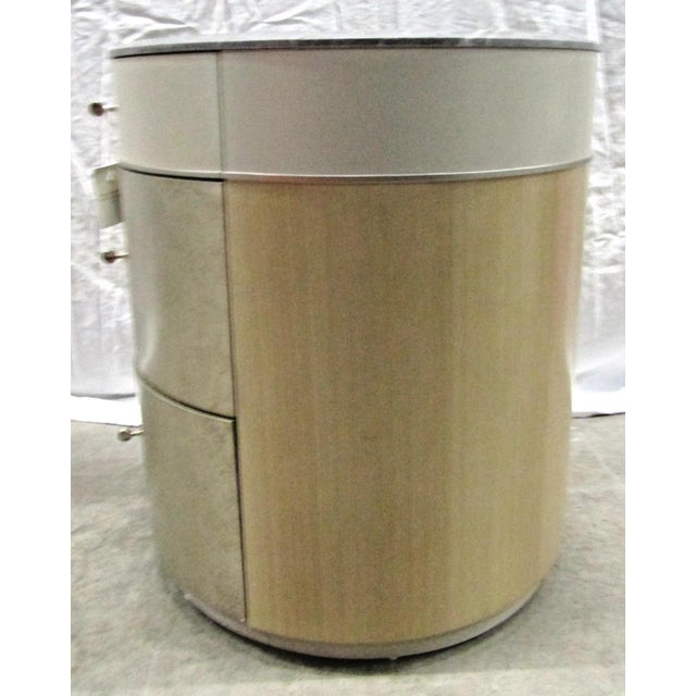 Silver New Caracole Modern Silver Leaf Hang Around Nightstand For Sale - Image 8 of 12