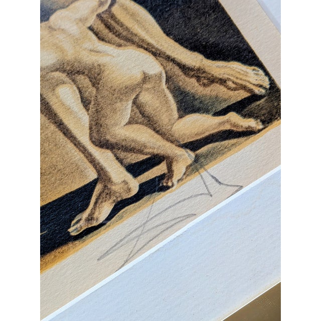 Salvador Dali, Geopoliticus Child Watching the Birth of the New Man, Hand-Signed Color Lithograph, 1970-80s For Sale - Image 4 of 9