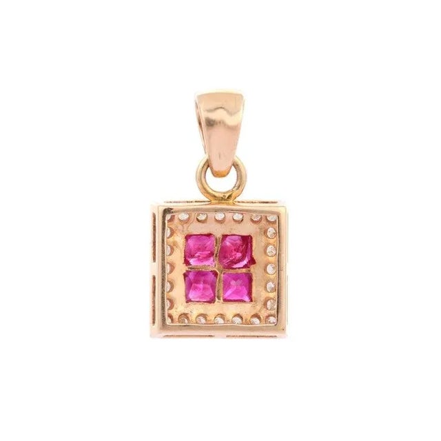 Not Yet Made - Made To Order Ruby and Diamond Solitaire Pendant in 14k Solid Rose Gold For Sale - Image 5 of 6